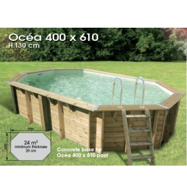 ξυλινη πισινα OCEA 400x610x130 UBBINK